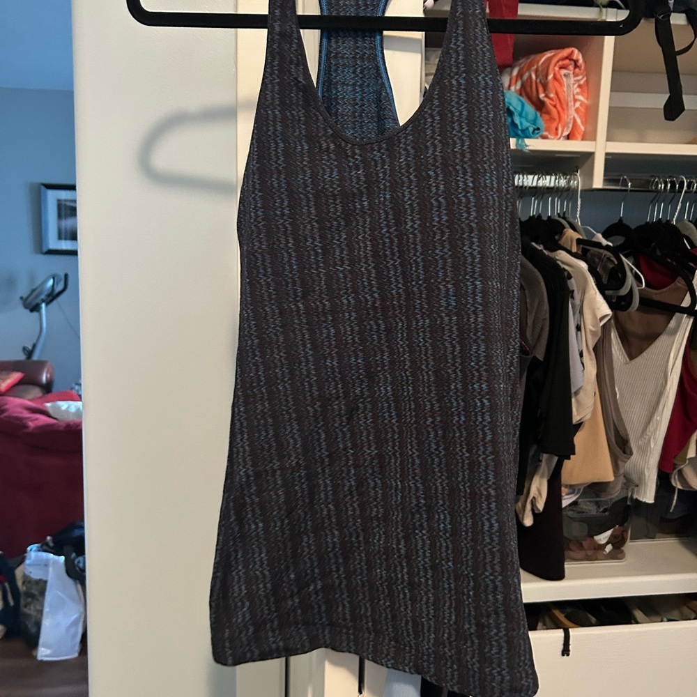 Lululemon Athletica Black and Blue Tank Top